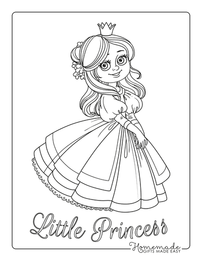 Free Princess Coloring Pages for Kids