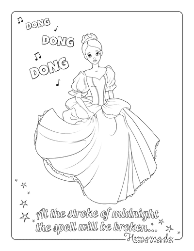 88  Colouring Pages Of Cinderella  Best Free