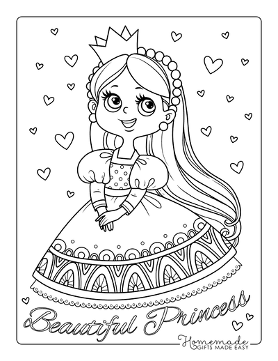 princess cat coloring pages