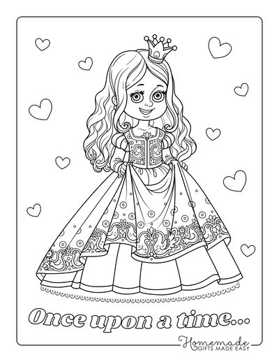 77 Princess Gown Coloring Pages  Latest HD