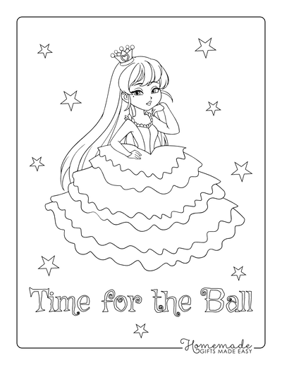 Princess coloring pages 