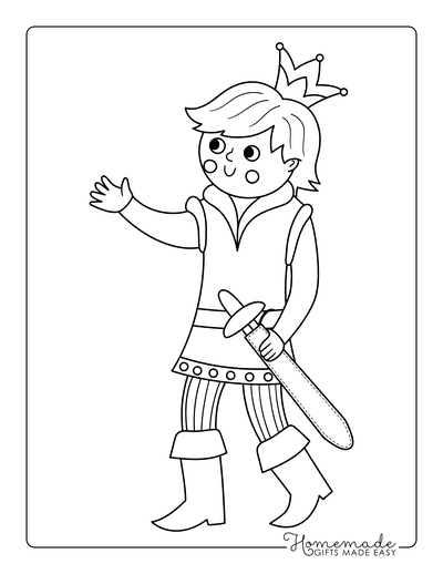 Princess Coloring Pages Prince to Color