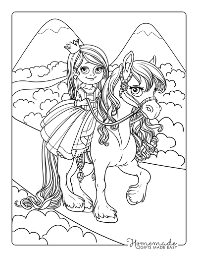  57 Collection Coloring Pages Princess Unicorn  Free