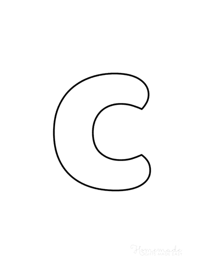 Printable Alphabet Letters Balloon Lowercase C