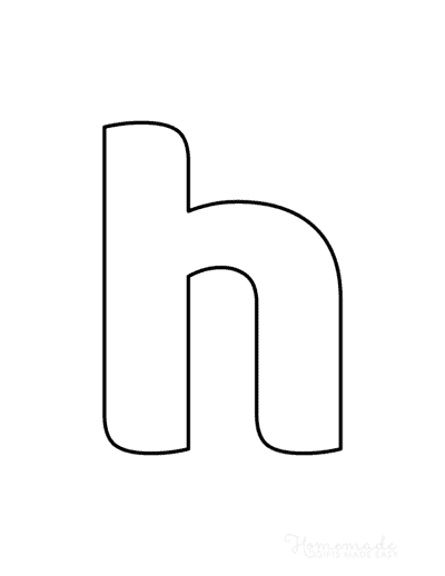 Printable Alphabet Letters Balloon Lowercase H