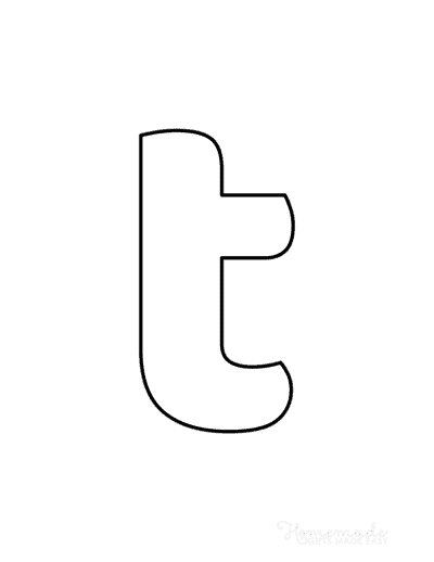 Printable Alphabet Letters Balloon Lowercase T