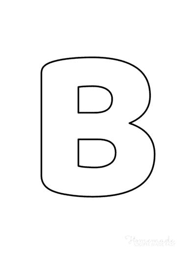 Printable Alphabet Letters Balloon Uppercase B