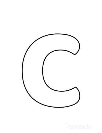 Printable Alphabet Letters Balloon Uppercase C