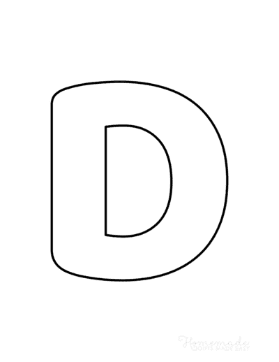 Printable Alphabet Letters Balloon Uppercase D