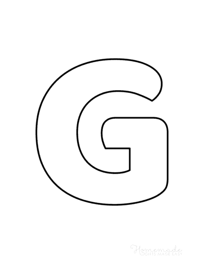 Printable Alphabet Letters Balloon Uppercase G