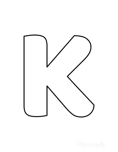 Printable Alphabet Letters Balloon Uppercase K