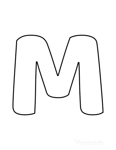 Printable Alphabet Letters Balloon Uppercase M