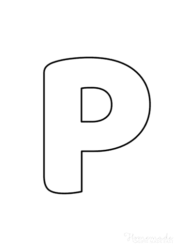 Printable Alphabet Letters Balloon Uppercase P