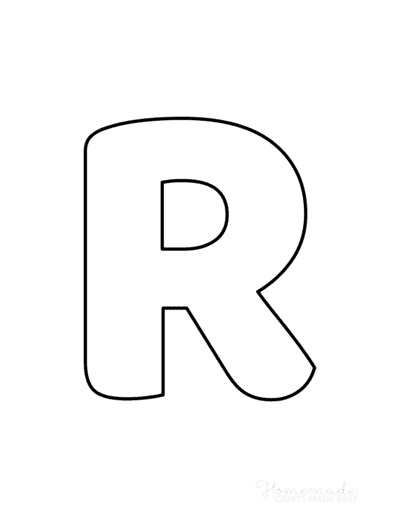Printable Alphabet Letters Balloon Uppercase R