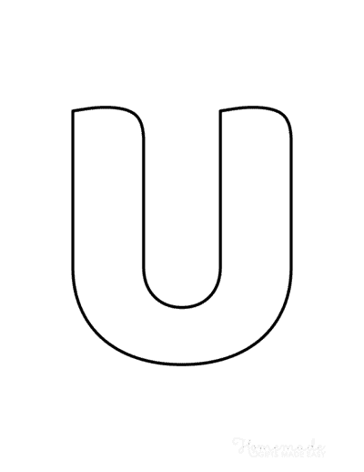 Printable Alphabet Letters Balloon Uppercase U