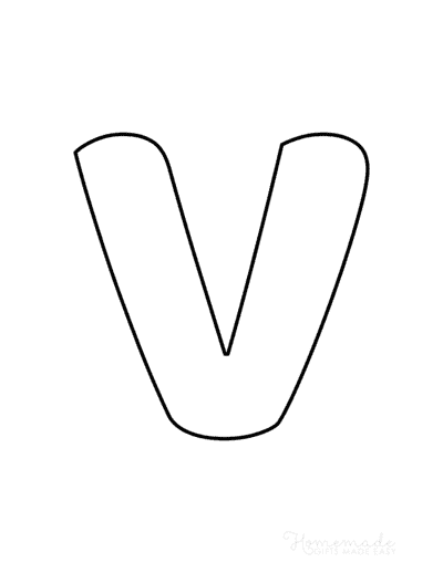 Printable Alphabet Letters Balloon Uppercase V