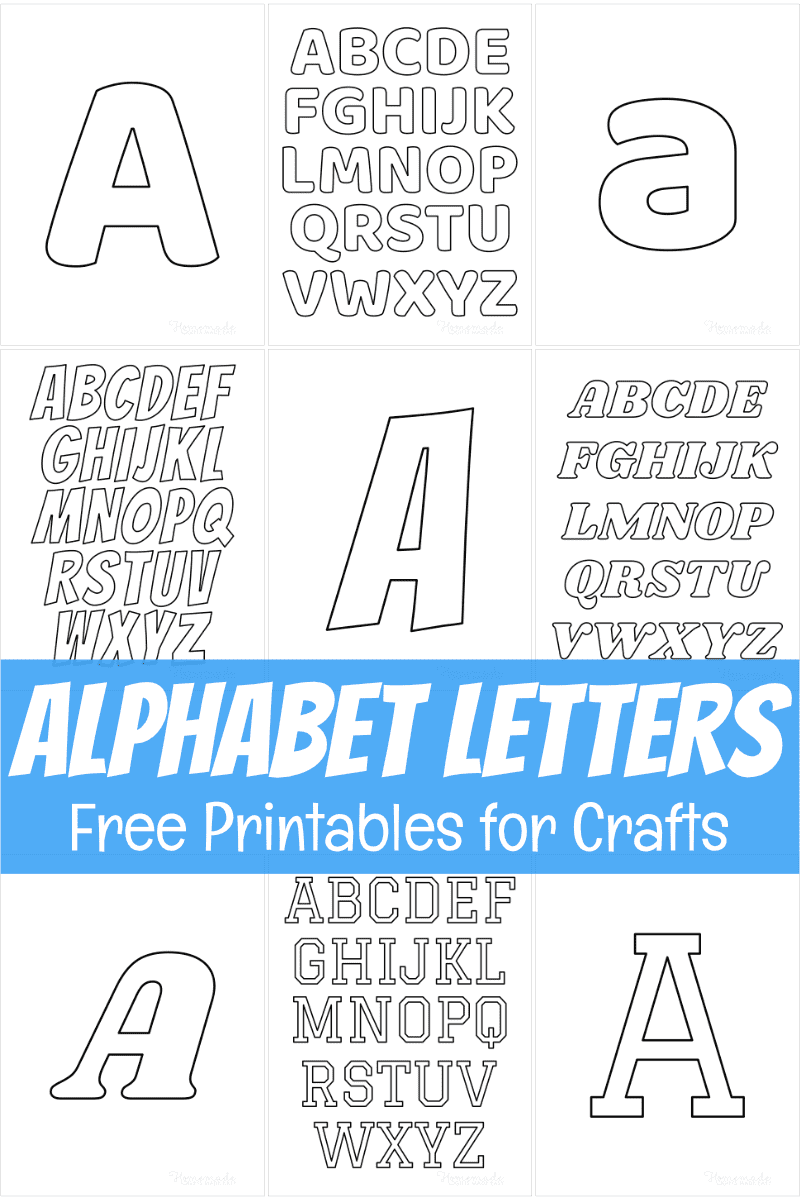 Printable Letter Stencils for Block and Small Font