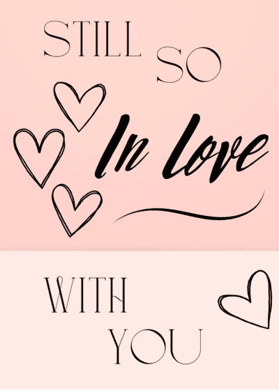 Printable Anniversary Cards Simple Cute Still in Love