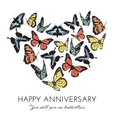 Printable Anniversary Cards You Still Give Me Butterflies
