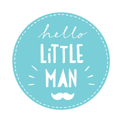 Printable Baby Cards Hello Little Man Blue