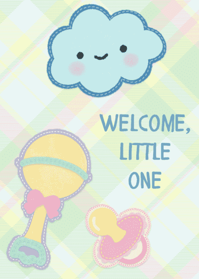 Printable Baby Cards Welcome Little One Unisex Baby Shower Card