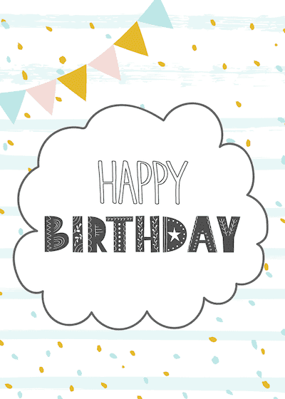 Printable Birthday Cards Bunting