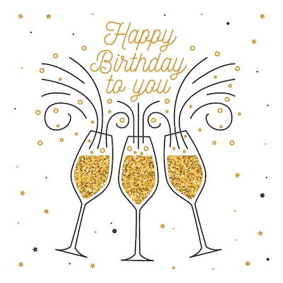Printable Birthday Cards Champagne