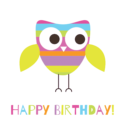 owl birthday card printable