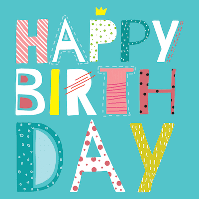 Printable Birthday Cards Colorful Patterns