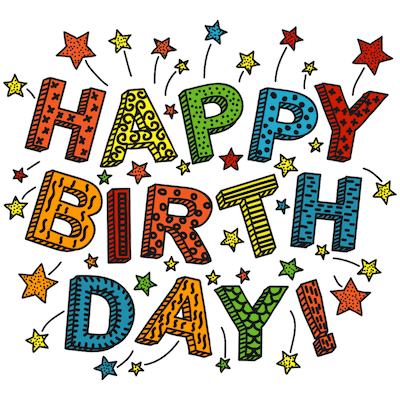 Printable Birthday Cards Colorful Stars