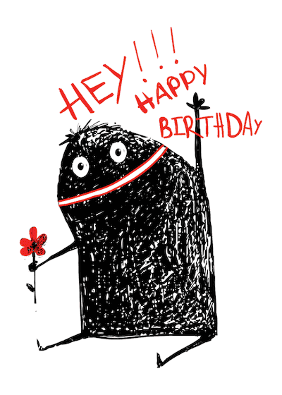 Printable Birthday Cards Cute Monster