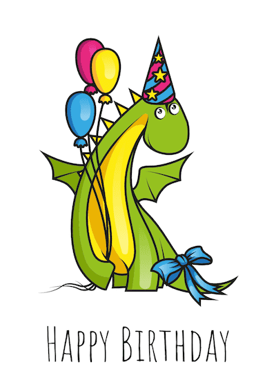 Printable Birthday Cards Dragon
