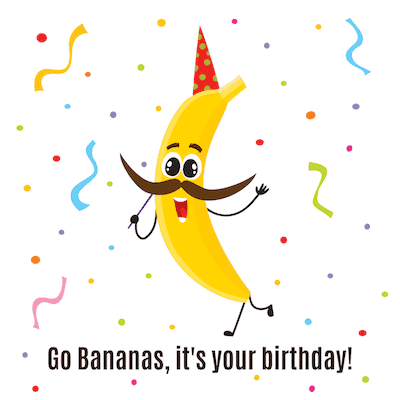 Printable Birthday Cards Go Bananas