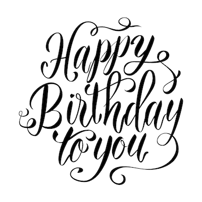 Printable Birthday Cards Happy Birthday to You Black White