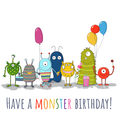 Printable Birthday Cards Have a Monster Birthday
