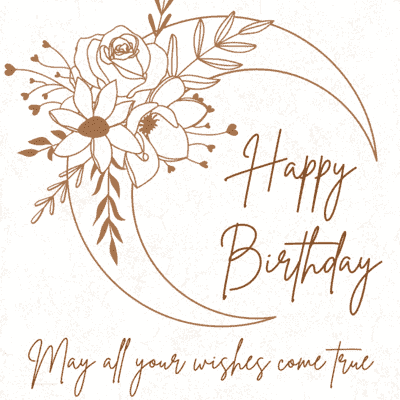 Printable Birthday Cards Magical Crescent Moon Birthday Wishes