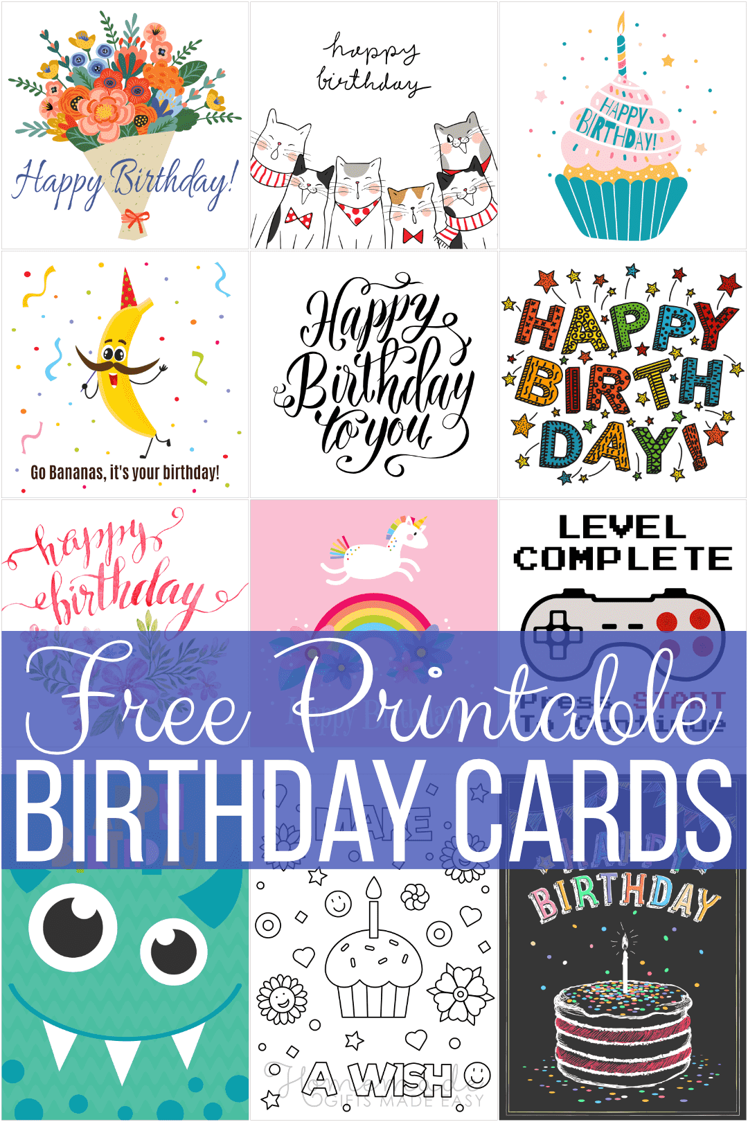 Free happy birthday card printable pdf