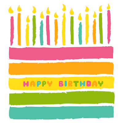 Printable Birthday Cards Rainbow Layer Cake