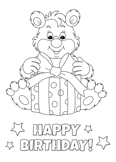 Free Happy Birthday Coloring Pages for Kids