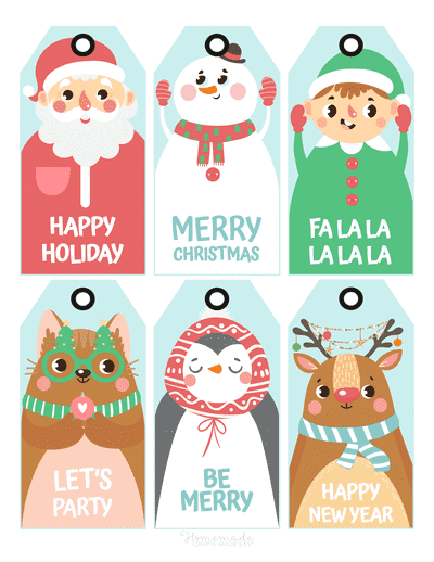 Christmas Party Name Tag Templates