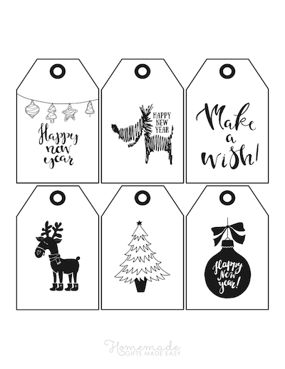 Printable Dog Christmas Gift Tags Instant Download Reindeer