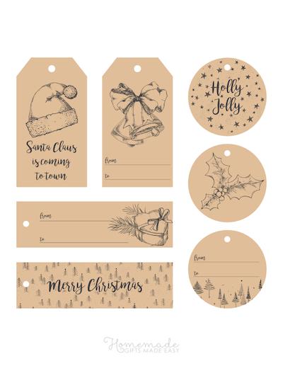 Modern Script  Printable Sarcastic Christmas Gift Tag Template