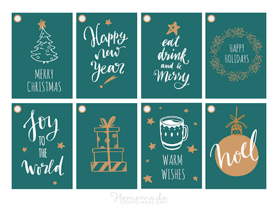 Printable Holiday Gift Tags Instant Download Christmas Gift Tags Red and  Green Holiday Gift Labels Joy Love Merry Happy 