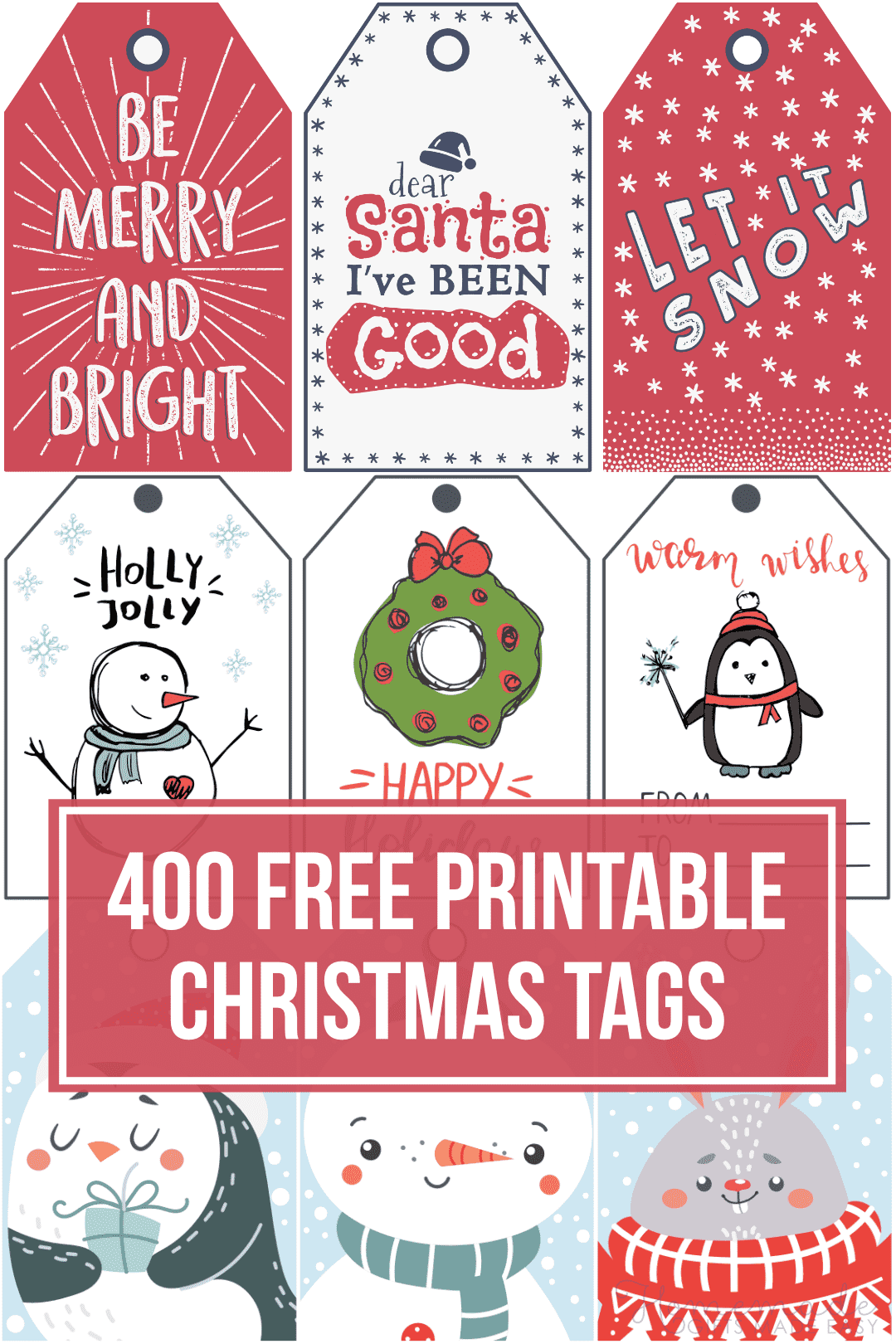 Free Printable Christmas Tags for your Holiday