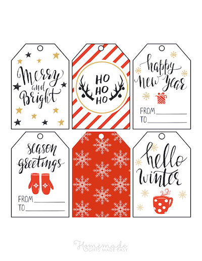 Christmas Gift Tags, Printable Gift Tag Template (1578458)