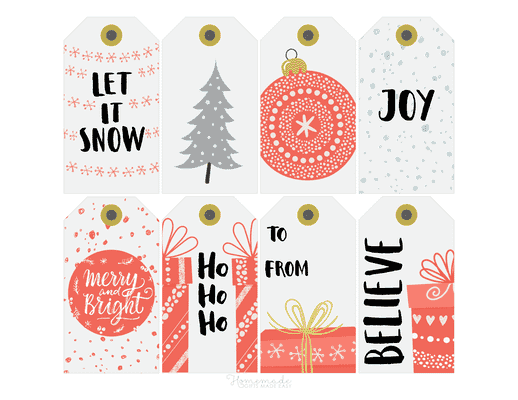 To And From Christmas Gift Tags