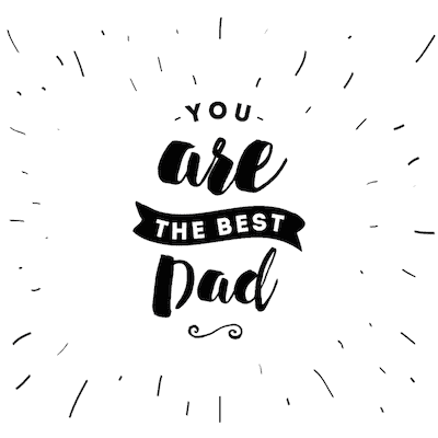 Printable Fathers Day Cards Best Dad Bw