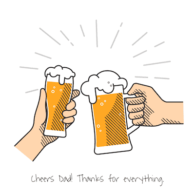 Printable Fathers Day Cards Cheers Beer