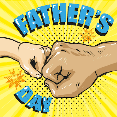 Printable Fathers Day Cards Fist Bump Comic