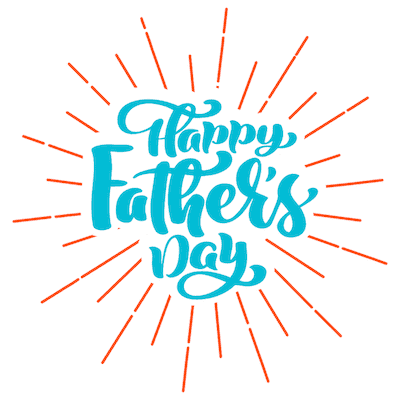 Blue Script Fathers Day Card